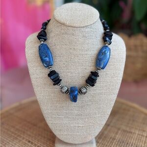 Vintage Black & Blue Necklace